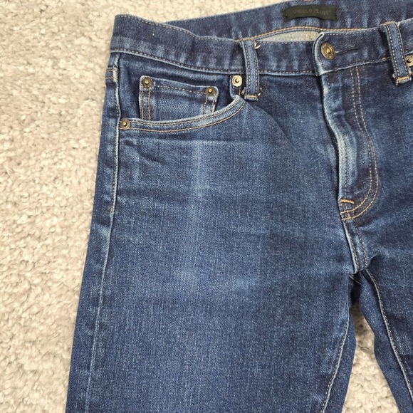 Uniqlo Jeans Mens 30x34 (Fits 29x32) Selvedge Kaihara Slim Straight Low Rise - Picture 5 of 16